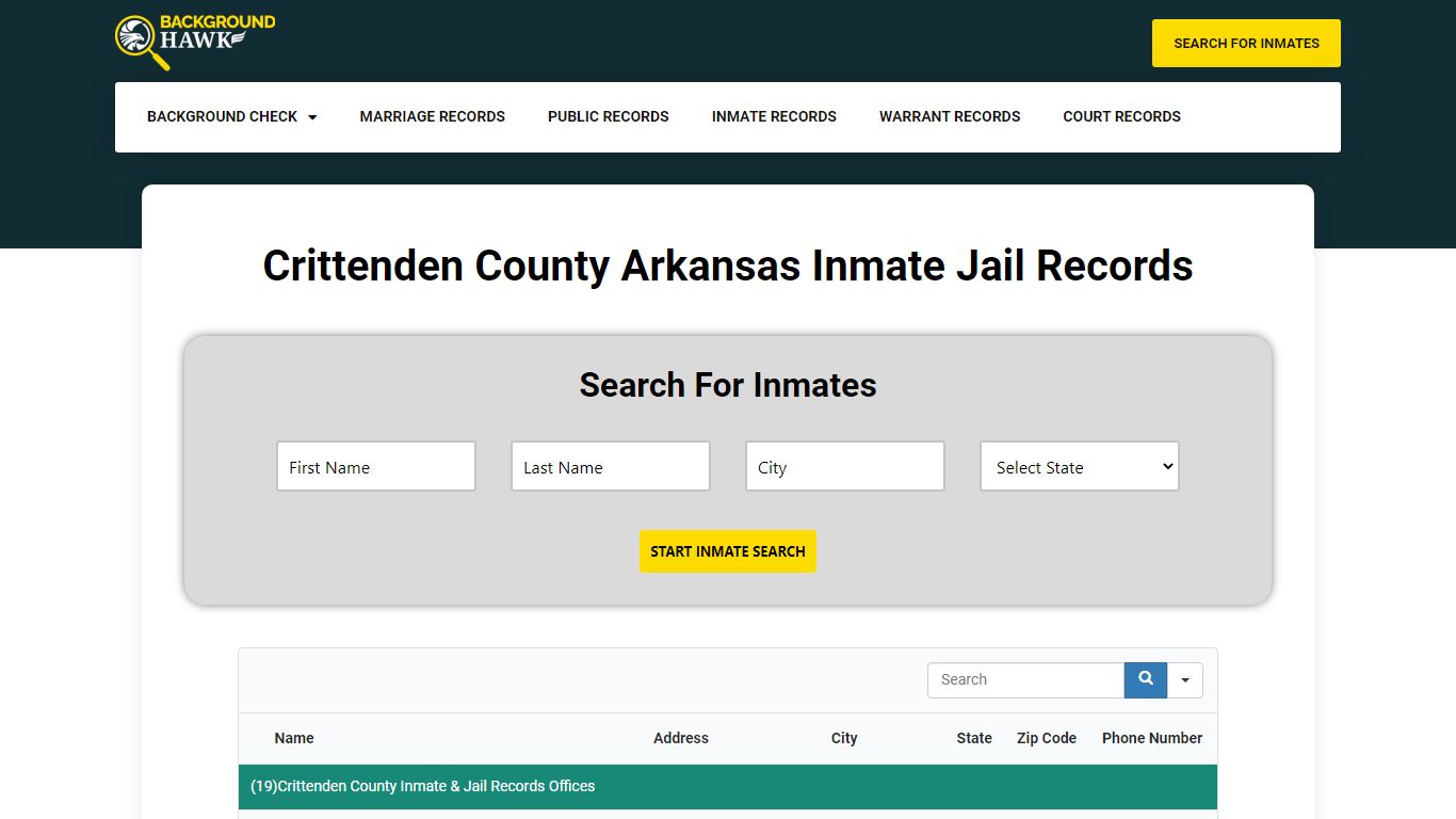 Inmate Jail Records in Crittenden County , Arkansas